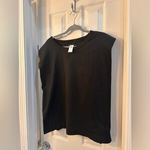 GAP sleeveless top with shoulder pads NWT -  fun detail - XXL